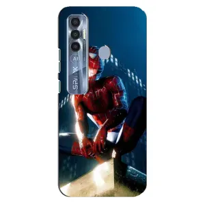Чехол Супергерой Человека Паука на TECNO Spark 7 Pro (Паук на доме)