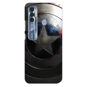 Чехол с Щитом Капитана Америки на TECNO Spark 7 Pro (Ретро Щит Капитана)
