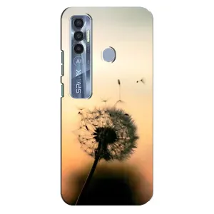 Силиконовый Чехол с одуванчиками на TECNO Spark 7 Pro (Роздумаханый одуванчик)