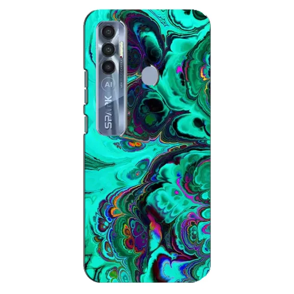 Чехол с рисунком «Салатный мрамор» для TECNO Spark 7 Pro Чехол с рисунком «Салатный мрамор» для TECNO Spark 7 Pro