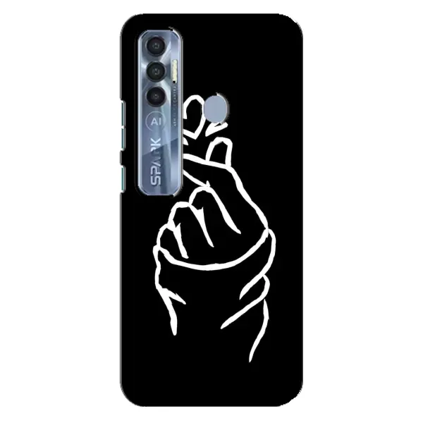 Чехол с рисунком «Сердце на черном» для TECNO Spark 7 Pro Чехол с рисунком «Сердце на черном» для TECNO Spark 7 Pro