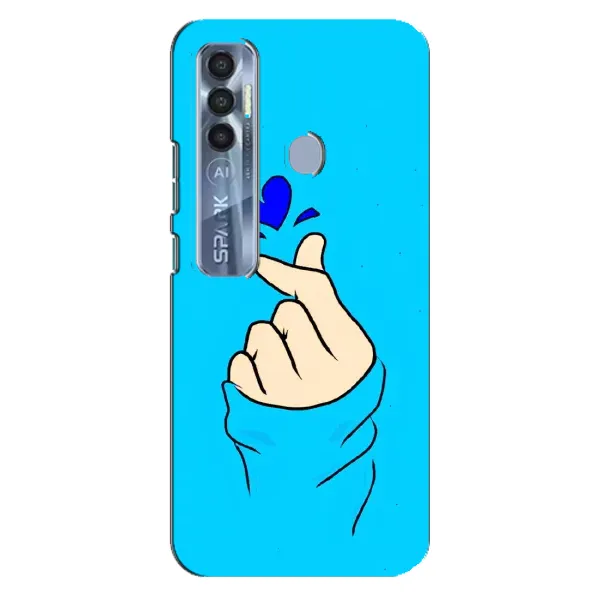 Чехол с рисунком «Сердце на синем» для TECNO Spark 7 Pro Чехол с рисунком «Сердце на синем» для TECNO Spark 7 Pro