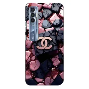 Чехол (Dior, Prada, YSL, Chanel) для TECNO Spark 7 Pro (Шанель)