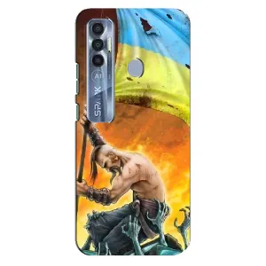 Чехол с картинкой (Патриотический КОЗАК) на TECNO Spark 7 Pro (Сильный Козак)