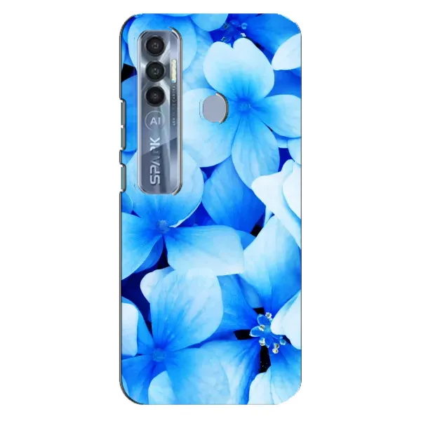 Чехол с рисунком «Синие цветы» для TECNO Spark 7 Pro Чехол с рисунком «Синие цветы» для TECNO Spark 7 Pro