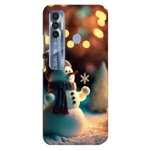 Чехлы на Новый Год TECNO Spark 7 Pro (Снеговик праздничный)