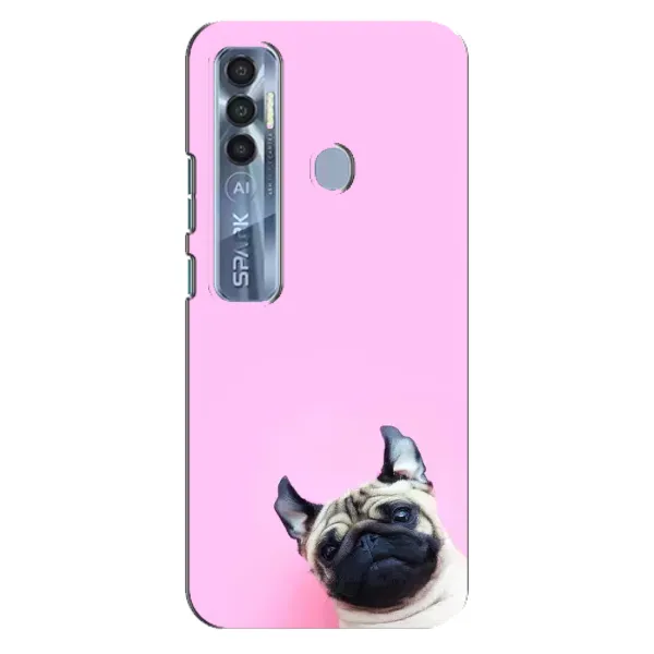 Чехол с рисунком «Собака на розовом» для TECNO Spark 7 Pro Чехол с рисунком «Собака на розовом» для TECNO Spark 7 Pro