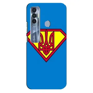 Чехол с картинкой (Патриотический ГЕРБ) на TECNO Spark 7 Pro (Super - Герб)