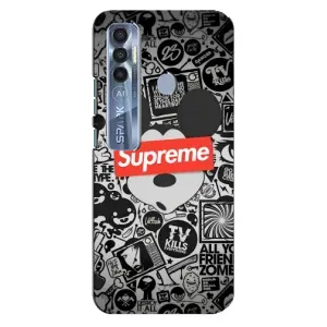 Чехол с Брендами одежды на Техно Спарк 7 Про (Supreme Маус)