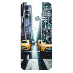 Силиконовый бампер (Работники) на TECNO Spark 7 Pro (Такси)
