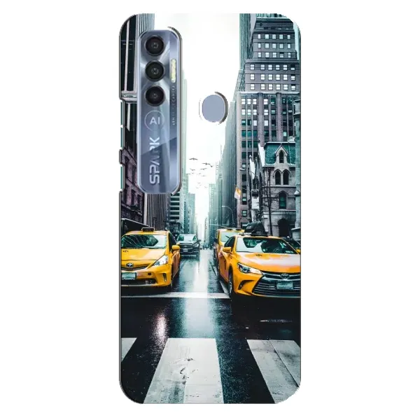Чехол с рисунком «Такси» для TECNO Spark 7 Pro Чехол с рисунком «Такси» для TECNO Spark 7 Pro