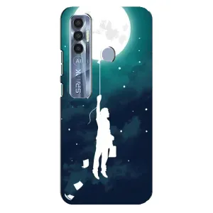 Чохол (ТПУ) з планетами на TECNO Spark 7 Pro (To The moon)