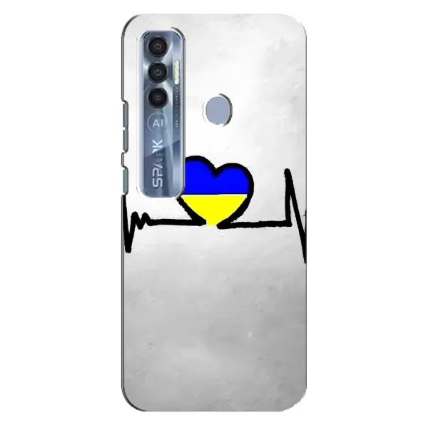 Чохол з малюнком «Українська кардіограма» для TECNO Spark 7 Pro