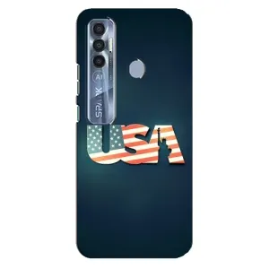 Чохол Прапор USA для TECNO Spark 7 Pro (USA)