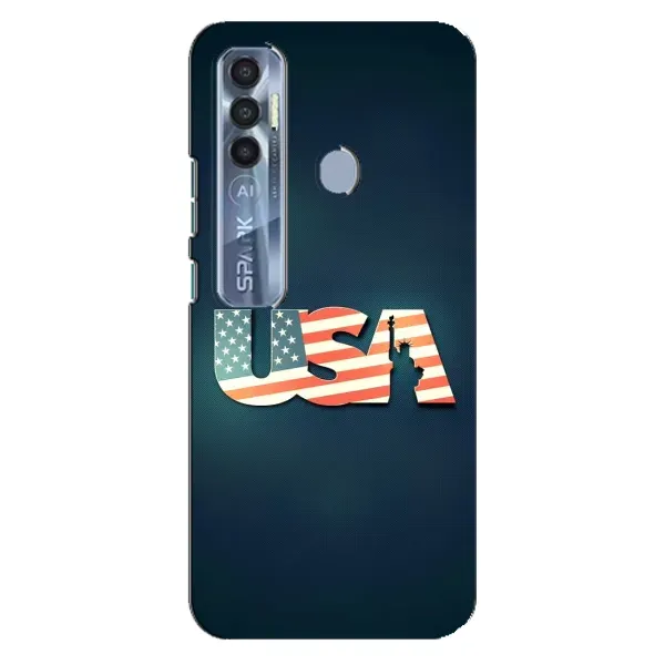 Чехол с рисунком «USA» для TECNO Spark 7 Pro Чехол с рисунком «USA» для TECNO Spark 7 Pro