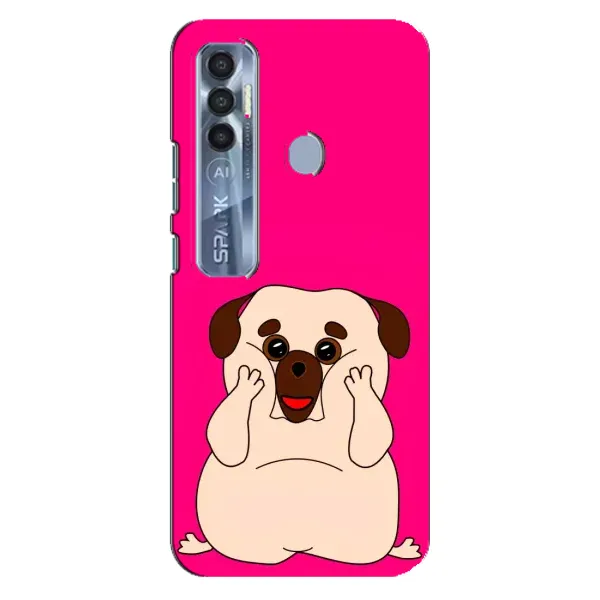 Чехол с рисунком «Веселый Мопсик» для TECNO Spark 7 Pro