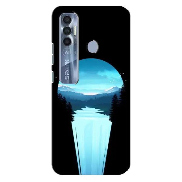 Чехол с рисунком «Синий Водопад» для TECNO Spark 7 Pro