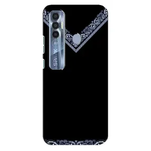 Силиконовый Чехол на TECNO Spark 7 Pro (Воротник вышиванки)