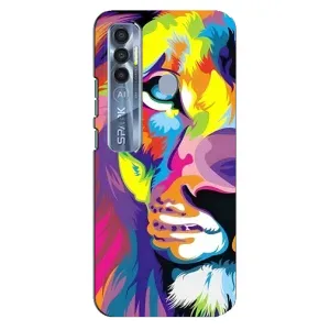 Чохол з картинкою на TECNO Spark 7 Pro (Яскравий Лев)