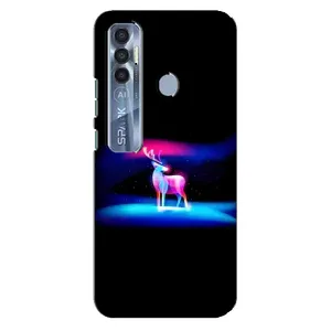 Силиконовый бампер с картинкой животных для TECNO Spark 7 Pro (Яркий олень)