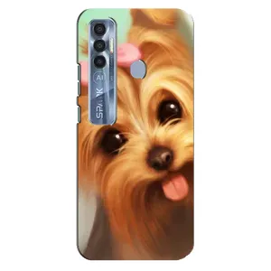 Чехол (ТПУ) Милые собачки для TECNO Spark 7 Pro (Йоршенский терьер)