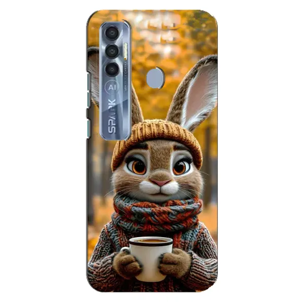 Чехол с рисунком «Зайчик с кофе» для TECNO Spark 7 Pro Чехол с рисунком «Зайчик с кофе» для TECNO Spark 7 Pro
