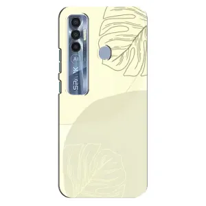 Чехол цветочный дизайн для TECNO Spark 7 Pro (Зелёный фон)