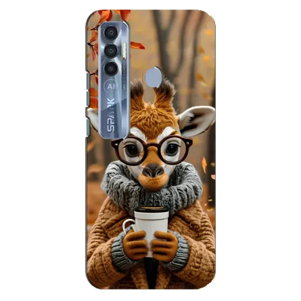 Чехол с рисунком «Жираф с кофе» для TECNO Spark 7 Pro Чехол с рисунком «Жираф с кофе» для TECNO Spark 7 Pro