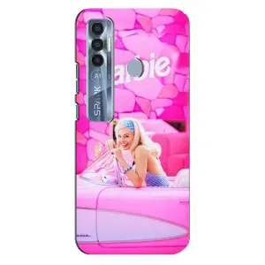 Силиконовый Чехол Барби Фильм на TECNO Spark 7 Pro (Зставка)