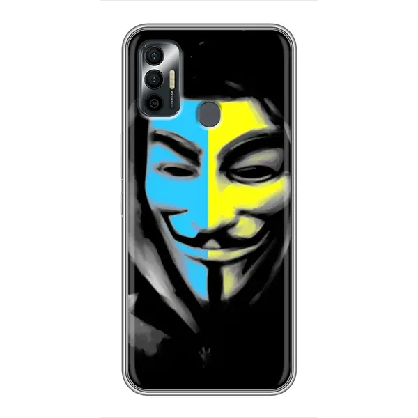 Чехол с рисунком «Анонимус патриот» для TECNO Spark 7P Чехол с рисунком «Анонимус патриот» для TECNO Spark 7P