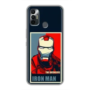 Чехол Супергерой Железный человек на TECNO Spark 7P (Art Iron man)
