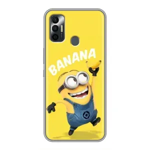 Мультяшный принт на Чехол для Техно Спарк 7р (Banana)