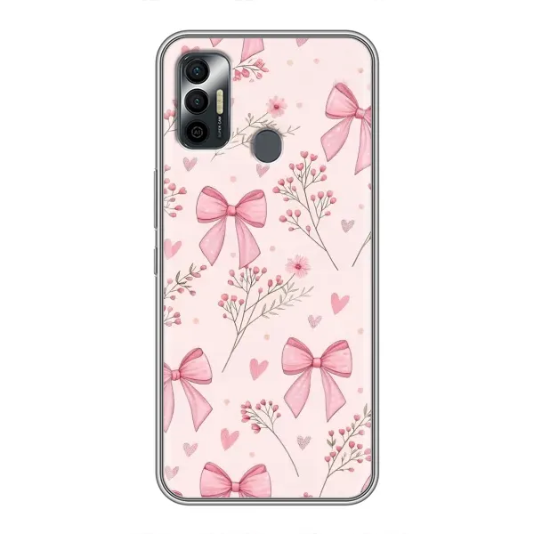 Чехол с рисунком «Банты с цветами» для TECNO Spark 7P Чехол с рисунком «Банты с цветами» для TECNO Spark 7P