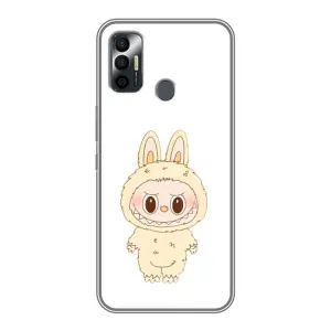 Чохол з принтом Лабубу для TECNO Spark 7P (Бежевий Лабубу)