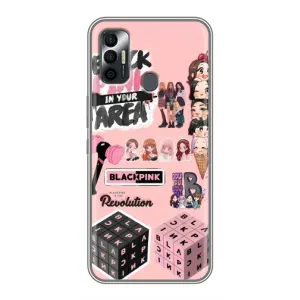 Чохли з картинкою для TECNO Spark 7P (BLACK PINK колаж)