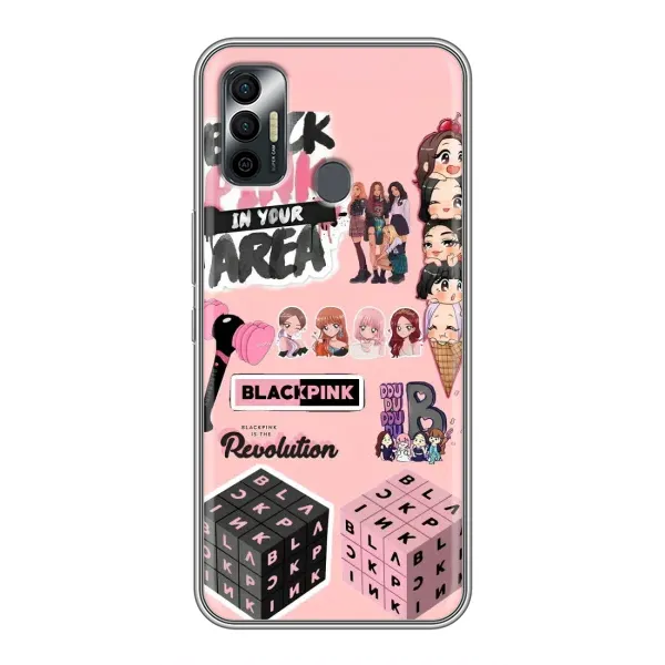 Чехол с рисунком «BLACK PINK коллаж» для TECNO Spark 7P Чехол с рисунком «BLACK PINK коллаж» для TECNO Spark 7P