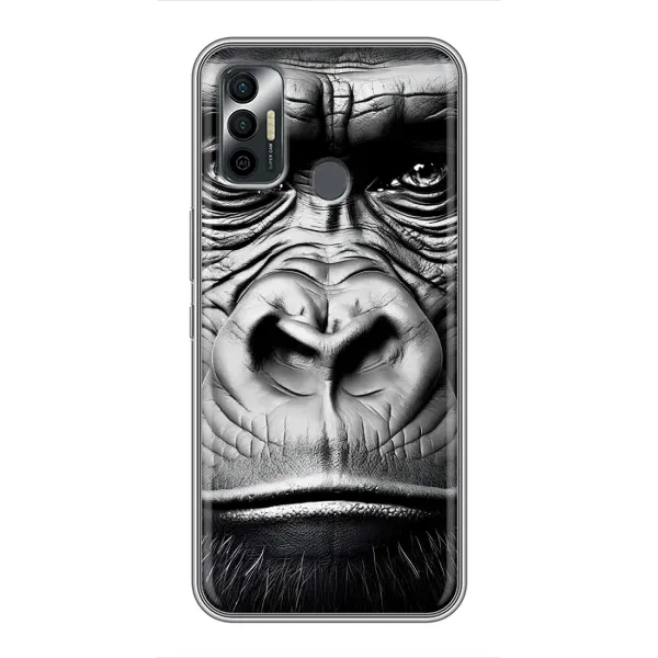 Чехол с рисунком «Черная обезьяна» для TECNO Spark 7P
