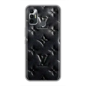 Текстурний Чохол Louis Vuitton для Техно Спарк 7р (Чорний ЛВ)