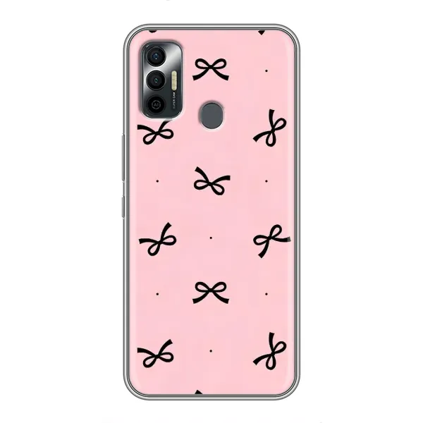 Чехол с рисунком «Черные бантики» для TECNO Spark 7P Чехол с рисунком «Черные бантики» для TECNO Spark 7P