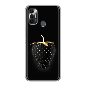 Чохол з зображенням смачної їжі для TECNO Spark 7P (Чорна полуниця)