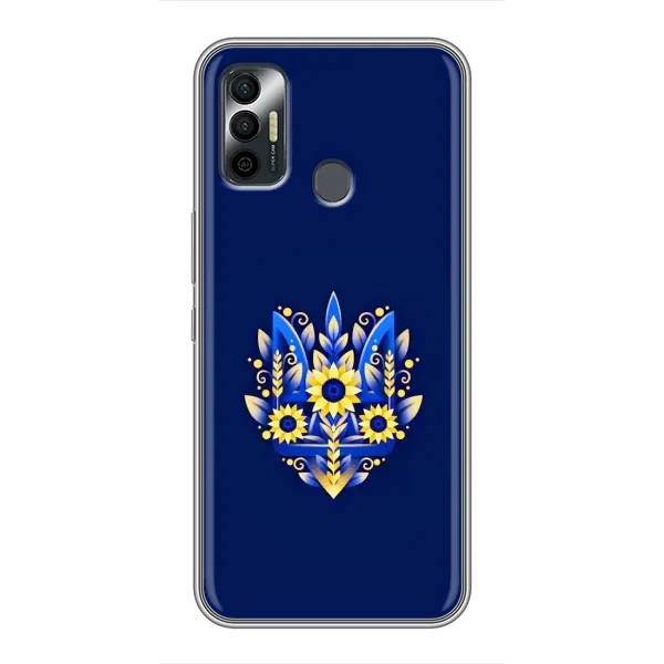 Чехол с рисунком «Цветущий Герб» для TECNO Spark 7P