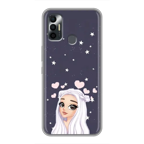 Чехол с рисунком «Девушка и сердечки» для TECNO Spark 7P Чехол с рисунком «Девушка и сердечки» для TECNO Spark 7P