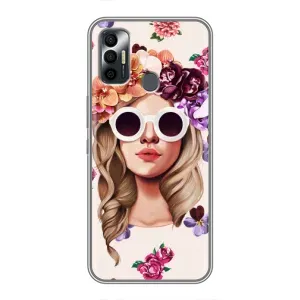 Чохол з картинкою Модні Дівчата TECNO Spark 7P (Дівчина в окулярах)