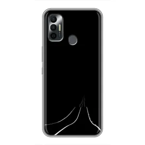 Чохол з картинками на чорному фоні для TECNO Spark 7P (Дорога)