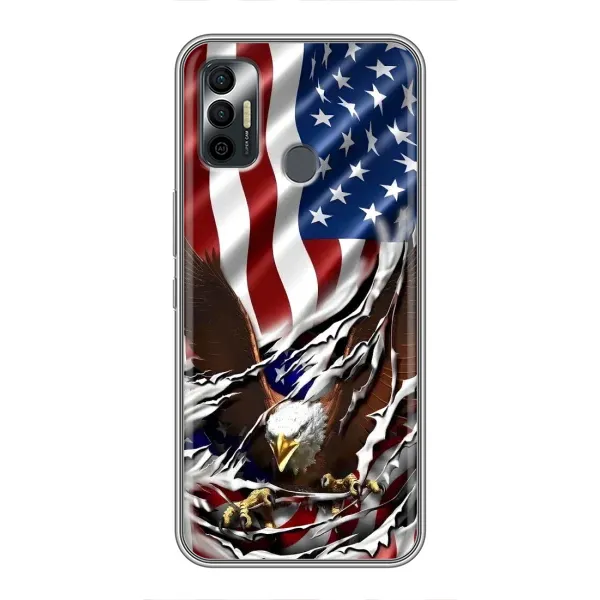 Чехол с рисунком «Флаг USA» для TECNO Spark 7P Чехол с рисунком «Флаг USA» для TECNO Spark 7P
