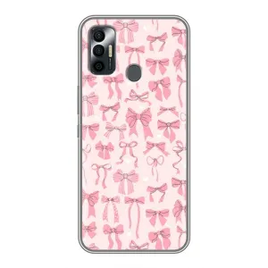 Чехол банты для TECNO Spark 7P (Фон бантики)