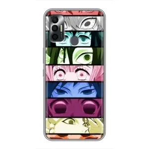 Силиконовые чехлы с глазами Anime для Техно Спарк 7р (Глаза Хашира)