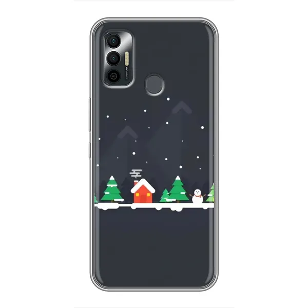 Чехол с рисунком «Город зимний» для TECNO Spark 7P Чехол с рисунком «Город зимний» для TECNO Spark 7P