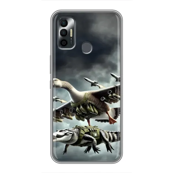 Чехол с рисунком «Гусини и крокодило» для TECNO Spark 7P Чехол с рисунком «Гусини и крокодило» для TECNO Spark 7P