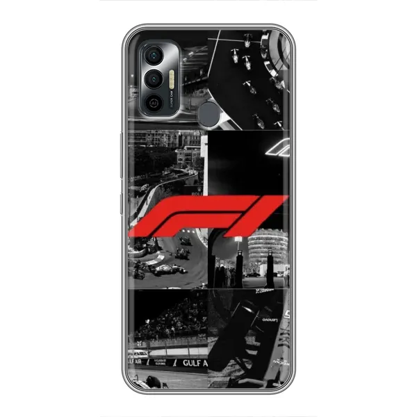 Чехол с рисунком «Коллаж Формула 1» для TECNO Spark 7P Чехол с рисунком «Коллаж Формула 1» для TECNO Spark 7P